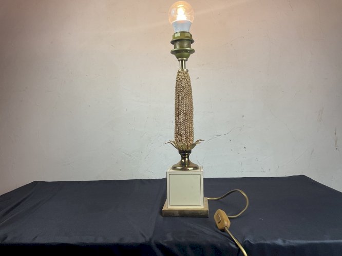 LAMPE ÉPI DE MAÏS / LAMPE VINTAGE 1970 design le dauphin