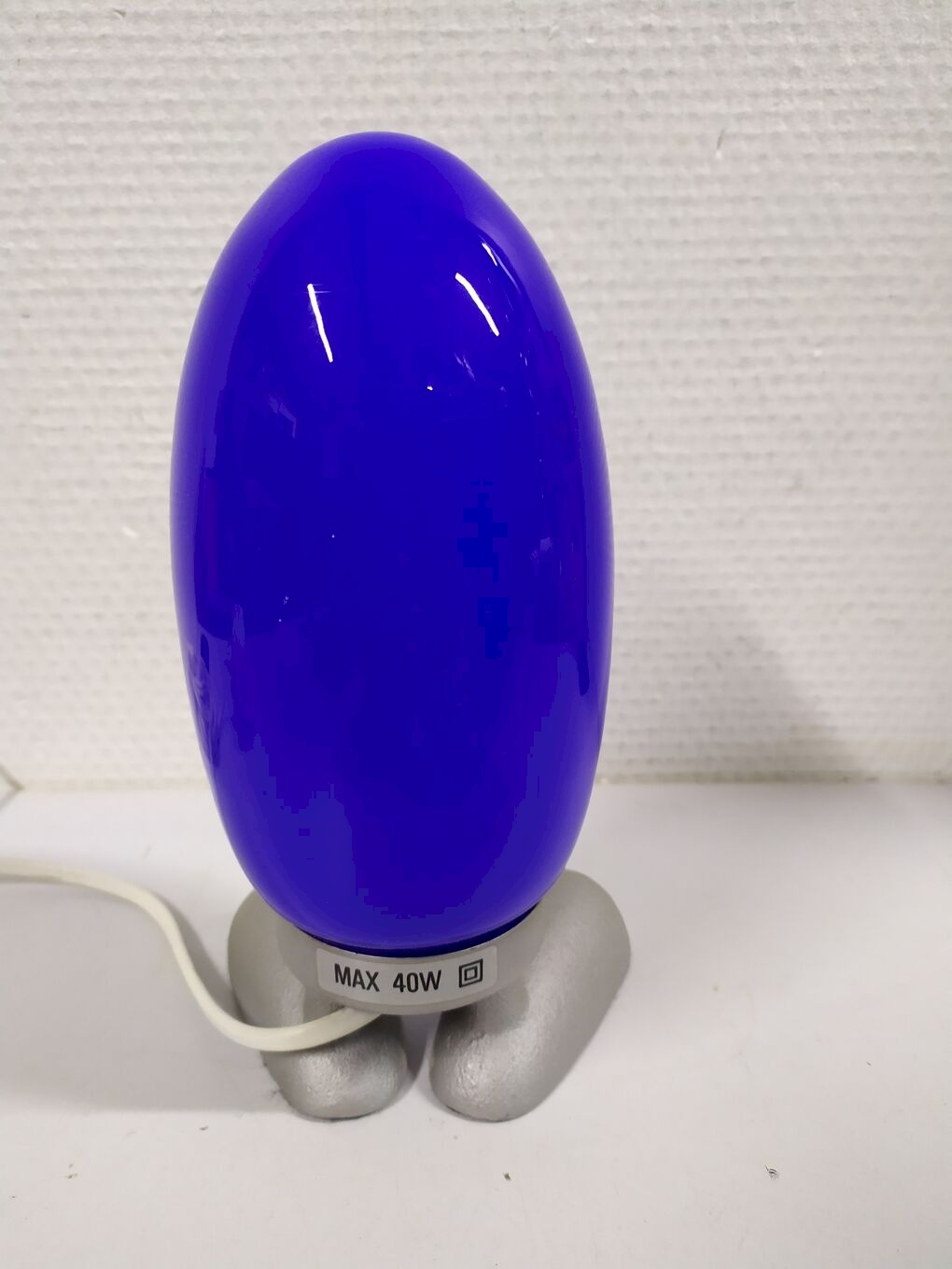 Lampe rouge metal Chrome Tatsuo Konno pour Ikea 1990 light Fjorton egg pop
