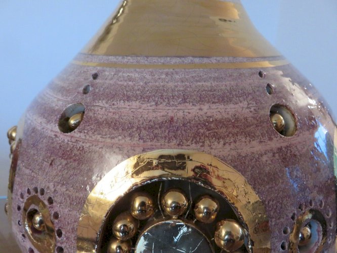 LAMPE GEORGES PELLETIER LA ROUE VALLAURIS SIGNEE.