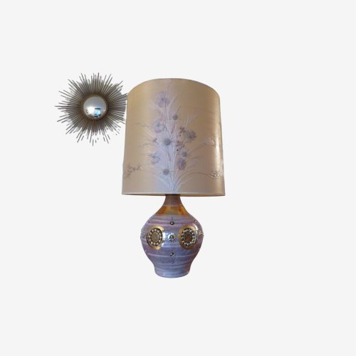 LAMPE GEORGES PELLETIER LA ROUE VALLAURIS SIGNEE.