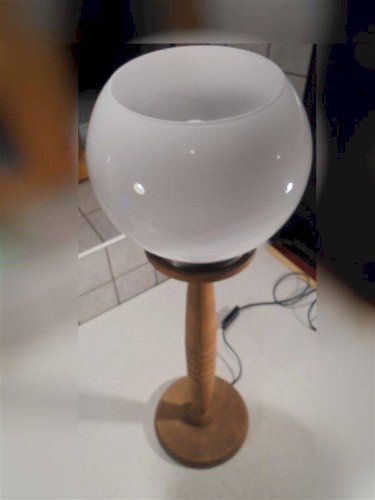 Lampe globe opaline
