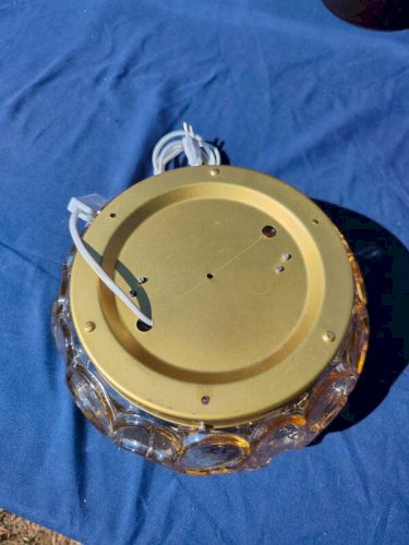 Lampe hillebrand ambré 30cm