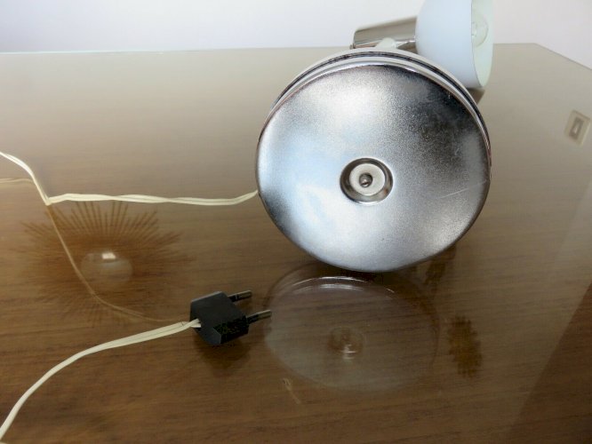 LAMPE ITALIENNE ARTICULEE METAL LAQUE ET METAL CHROME ANNEES 70 VINTAGE 
