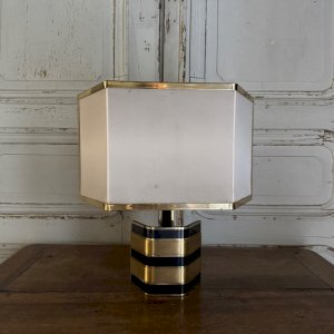 Lampe italienne Romeo Rega en laiton et laque XXe M3653