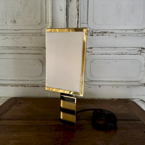 Lampe italienne Romeo Rega en laiton et laque XXe M3653