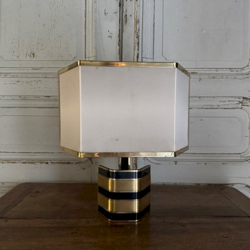 Lampe italienne Romeo Rega en laiton et laque XXe M3653