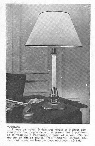 Lampe Jumo chrome années 50