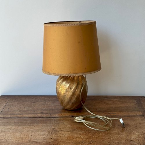 Lampe Murano Venise 1960 inclusion dorée signature à la flèche M3533
