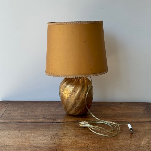 Lampe Murano Venise 1960 inclusion dorée signature à la flèche M3533