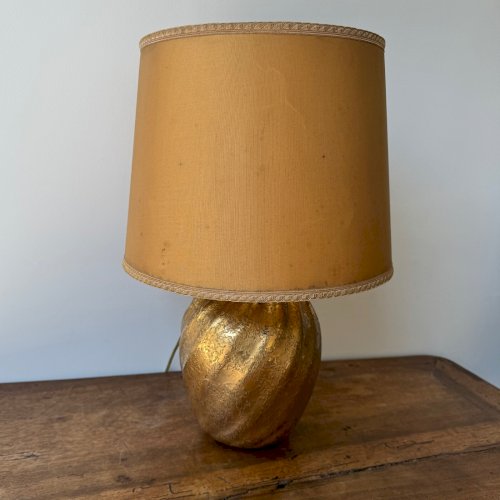 Lampe Murano Venise 1960 inclusion dorée signature à la flèche M3533