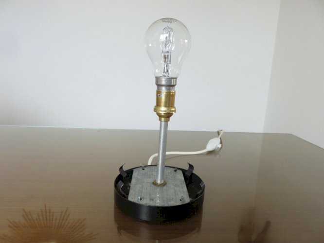 LAMPE  OEUF  EN VERRE DE MURANO AMBRE DORE ANNEES 60