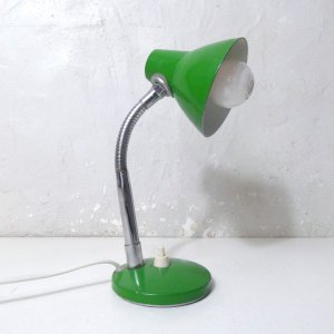 vintage green metal adjustable desk lamp