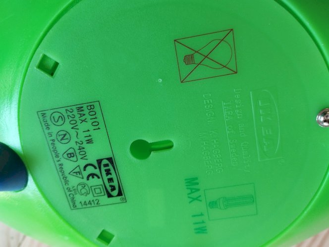 Lampe ou applique ovni ikea vintage, modèle löv; Hagberg, Ikea Vintage