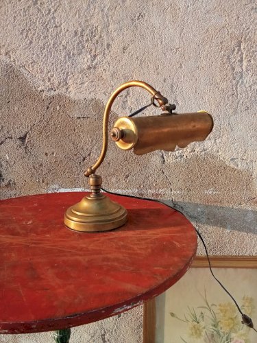 Lampe piano ancienne en laiton