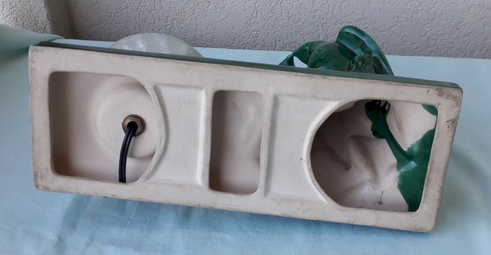 Lampe pigeons en céramique