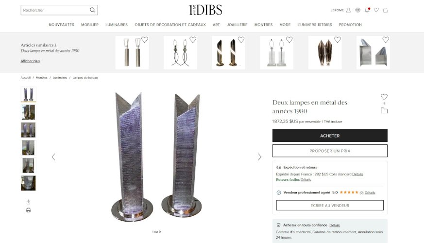 ✨?️? Lampe postmoderne « Skyscraper » – Italie, années 1980 ??️✨