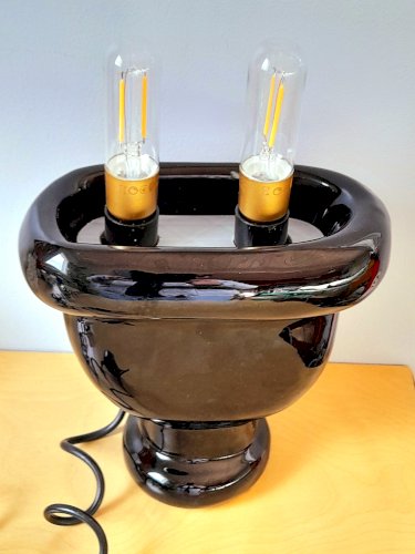 Lampe prise de courant en céramique 1980