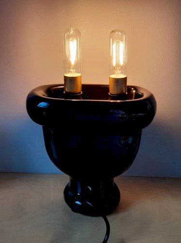 Lampe prise de courant en céramique 1980