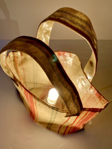 Lampe sac vintage 1980 Atelias France – style Lionel Le Scornec