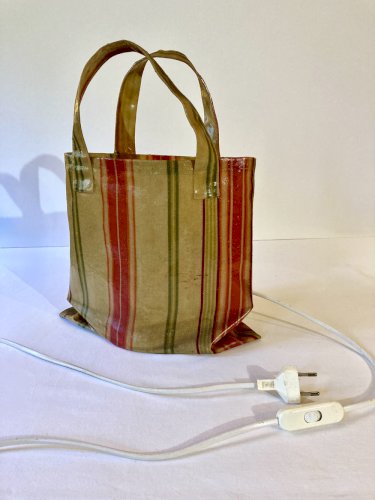 Lampe sac vintage 1980 Atelias France – style Lionel Le Scornec