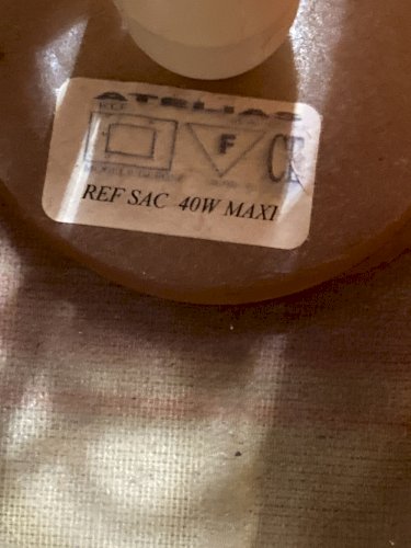 Lampe sac vintage 1980 Atelias France – style Lionel Le Scornec