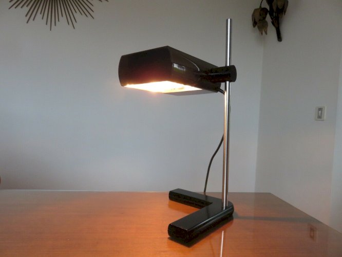LAMPE  SAMP DESIGN  COLLECTION MANADE ANNEES 70 COULEUR MARRON VINTAGE 