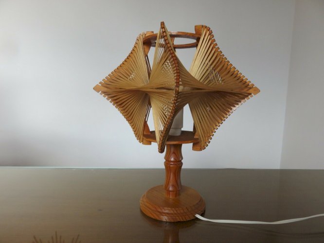 LAMPE SCANDINAVE FIL ET BOIS ANNEES 60 70 VINTAGE