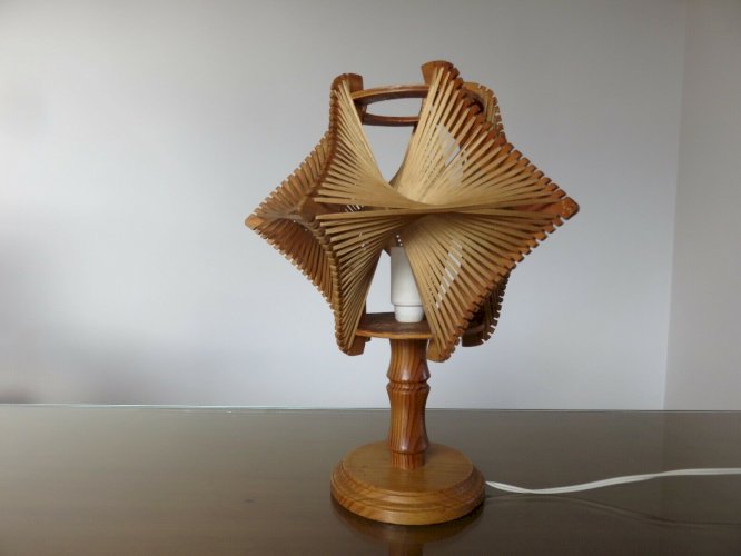 LAMPE SCANDINAVE FIL ET BOIS ANNEES 60 70 VINTAGE
