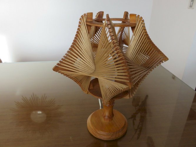 LAMPE SCANDINAVE FIL ET BOIS ANNEES 60 70 VINTAGE