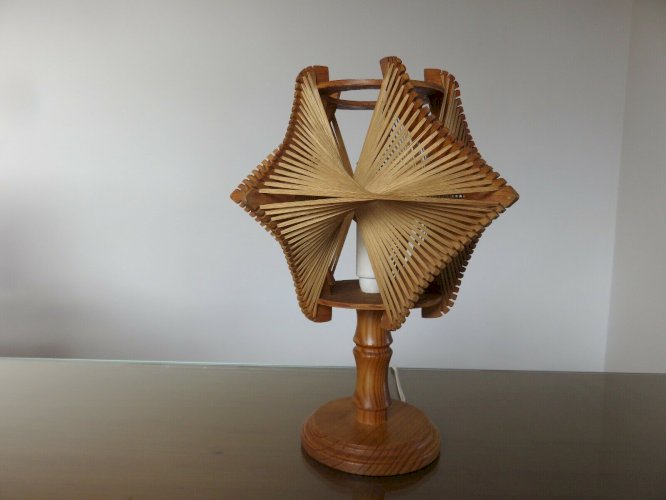 LAMPE SCANDINAVE FIL ET BOIS ANNEES 60 70 VINTAGE