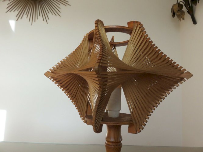LAMPE SCANDINAVE FIL ET BOIS ANNEES 60 70 VINTAGE