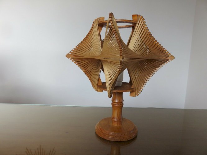 LAMPE SCANDINAVE FIL ET BOIS ANNEES 60 70 VINTAGE
