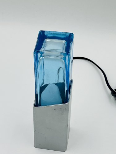 Lampe Space Age Bloc de Verre Murano 1970
