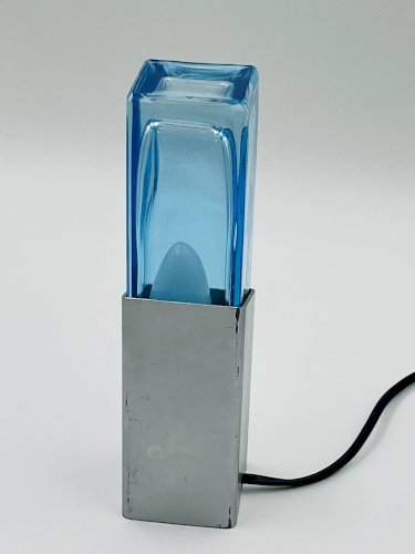 Lampe Space Age Bloc de Verre Murano 1970