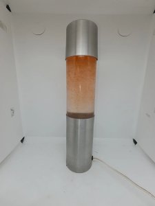 lampe space age vintage en alu à paillette en bon etat