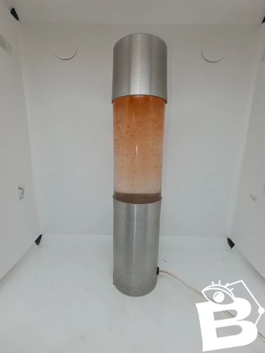 lampe space age vintage en alu à paillette en bon etat