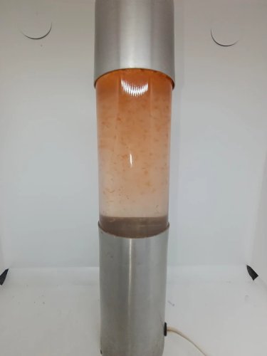 lampe space age vintage en alu à paillette en bon etat