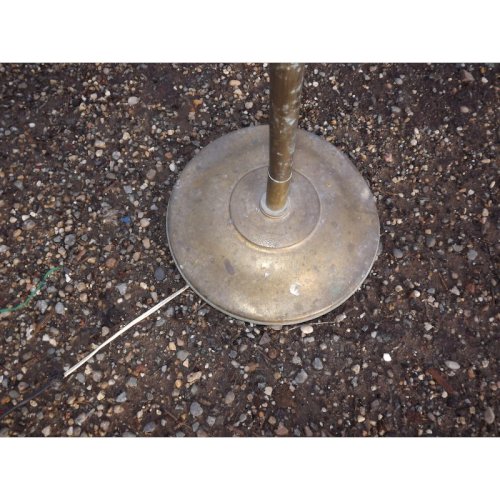 Lampe sur Pied Laiton et Tulipe Verre