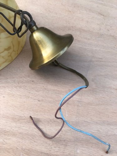 lampe suspension en verre vintage