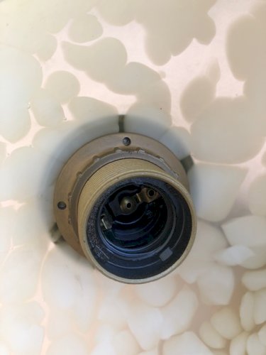 lampe suspension en verre vintage