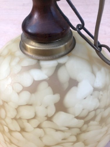 lampe suspension en verre vintage