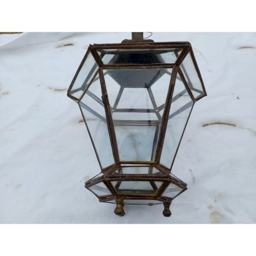 Lampe suspension Métal et verre