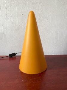 Orange-yellow glass Teepee lamp, 1980s-1990s