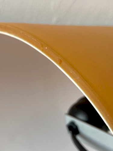 Lampe Teepee en verre Jaune orangé, années 1980-1990