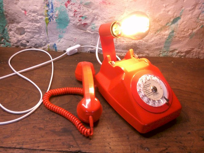Lampe téléphone vintage - ORANGE -