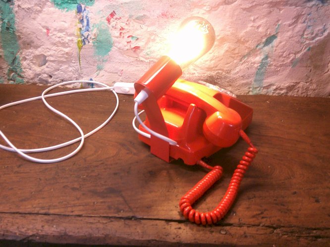 Lampe téléphone vintage - ORANGE -