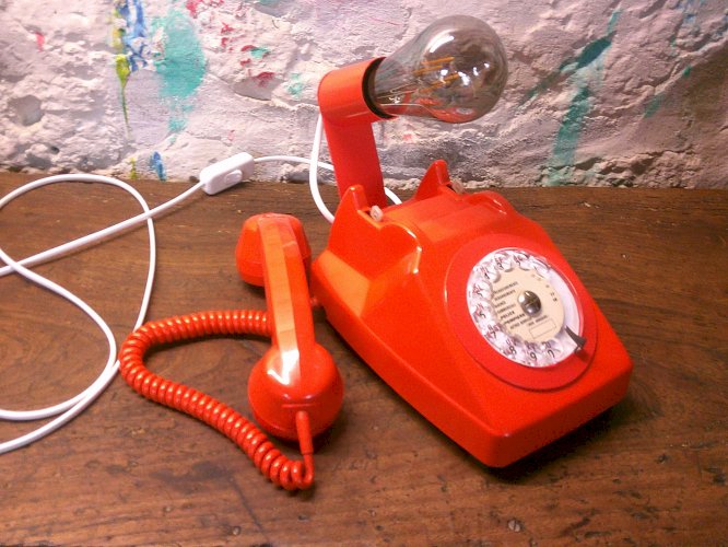 Lampe téléphone vintage - ORANGE -