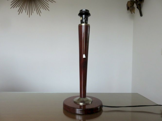 LAMPE  UNILUX  EN BOIS VERNIS ANNEES 60 70 VINTAGE