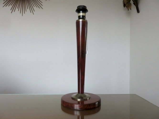 LAMPE  UNILUX  EN BOIS VERNIS ANNEES 60 70 VINTAGE