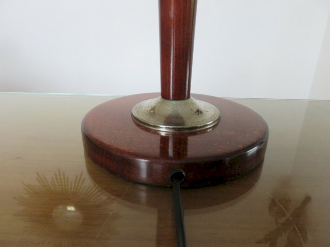 LAMPE  UNILUX  EN BOIS VERNIS ANNEES 60 70 VINTAGE